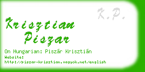krisztian piszar business card