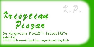 krisztian piszar business card